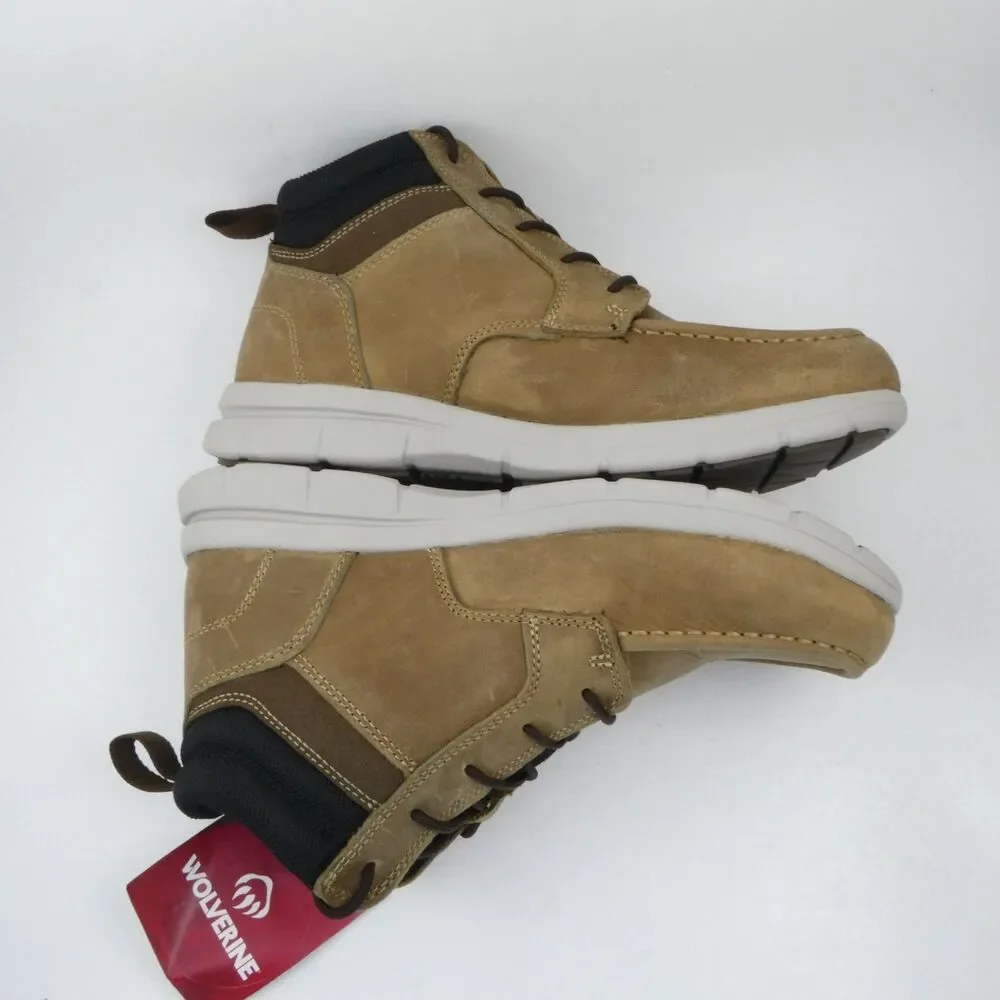 WOLVERINE Men's US Size 10 Karlin Moc Toe Mid Fashion Boot Leather NWOB